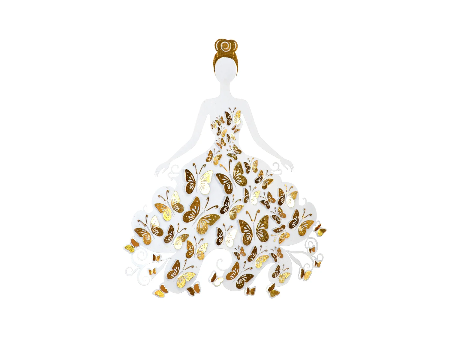 Décoration murale à suspendre métal blanche 62 x 2 x 75 cm DEC05069