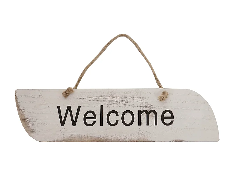 Plaque murale panneau décoratif bois blanche 43 x 1 x 10.5 cm 04_0004869