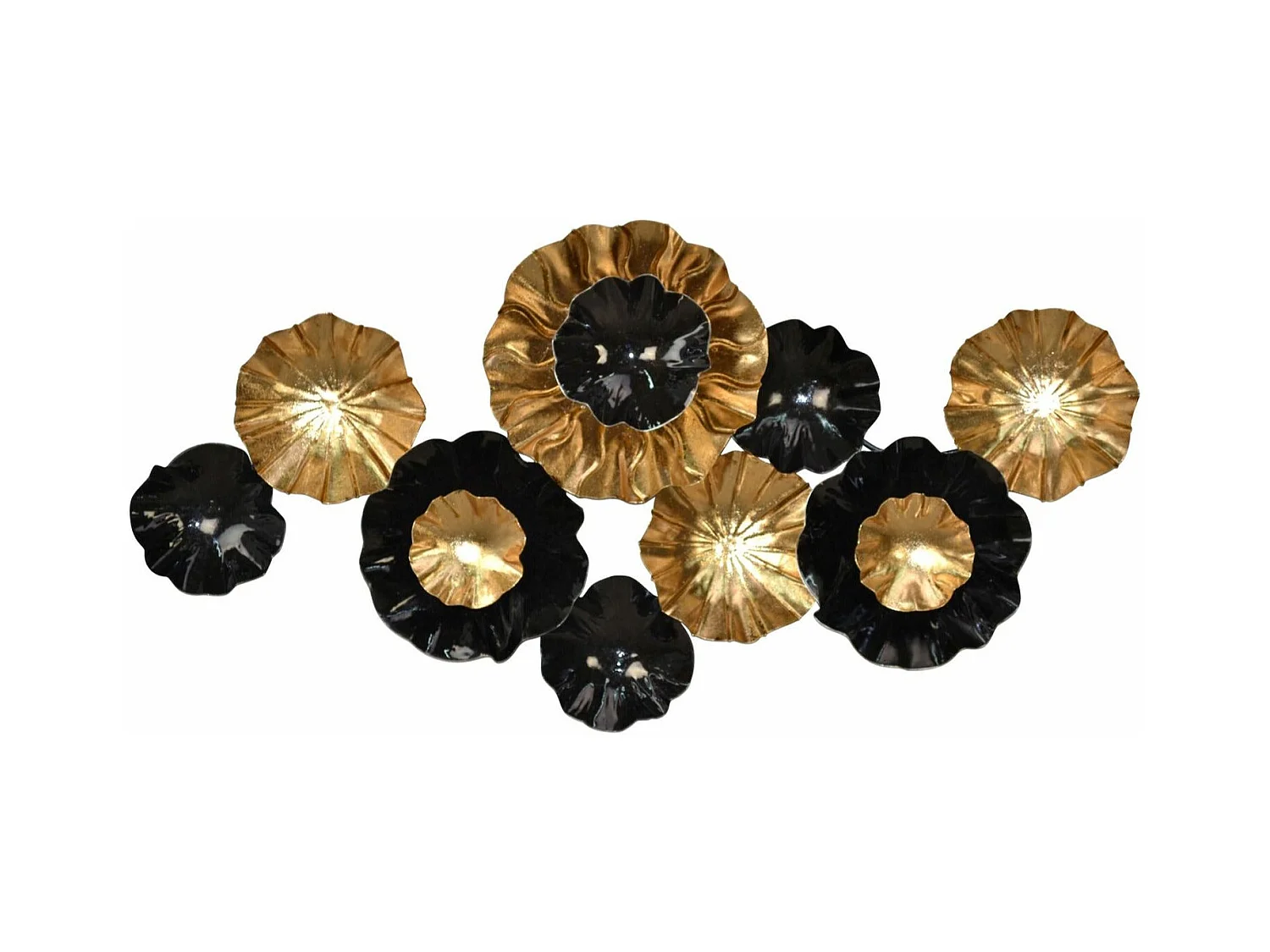 Décoration murale en métal métal argentée 120 x 10 x 59 cm DEC05119