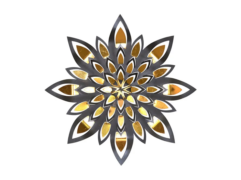 Décoration murale en métal métal argentée 59 x 5.1 x 59 cm 05_0000386