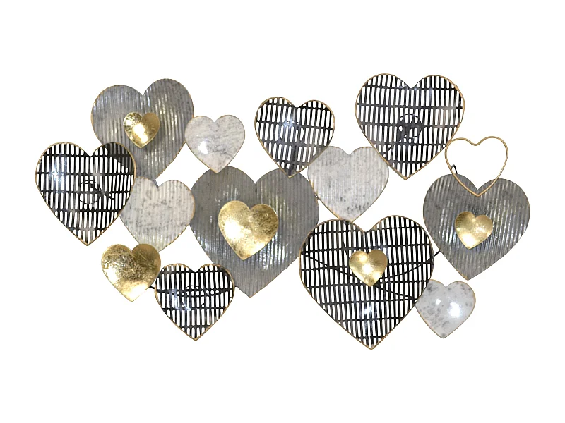 Décoration murale a suspendre métal grise 90 x 6 x 49 cm DEC05091