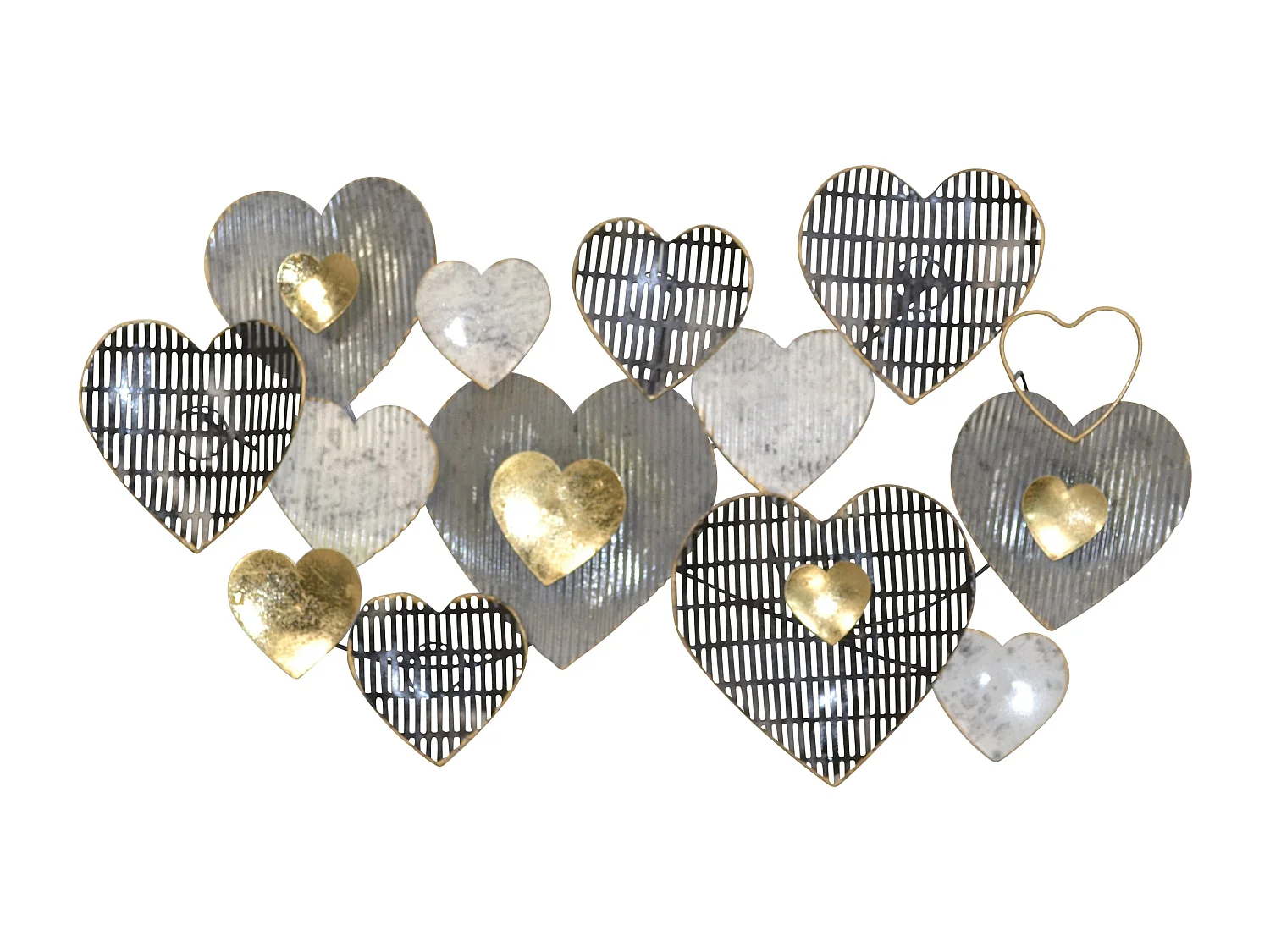 Décoration murale a suspendre métal grise 90 x 6 x 49 cm DEC05091