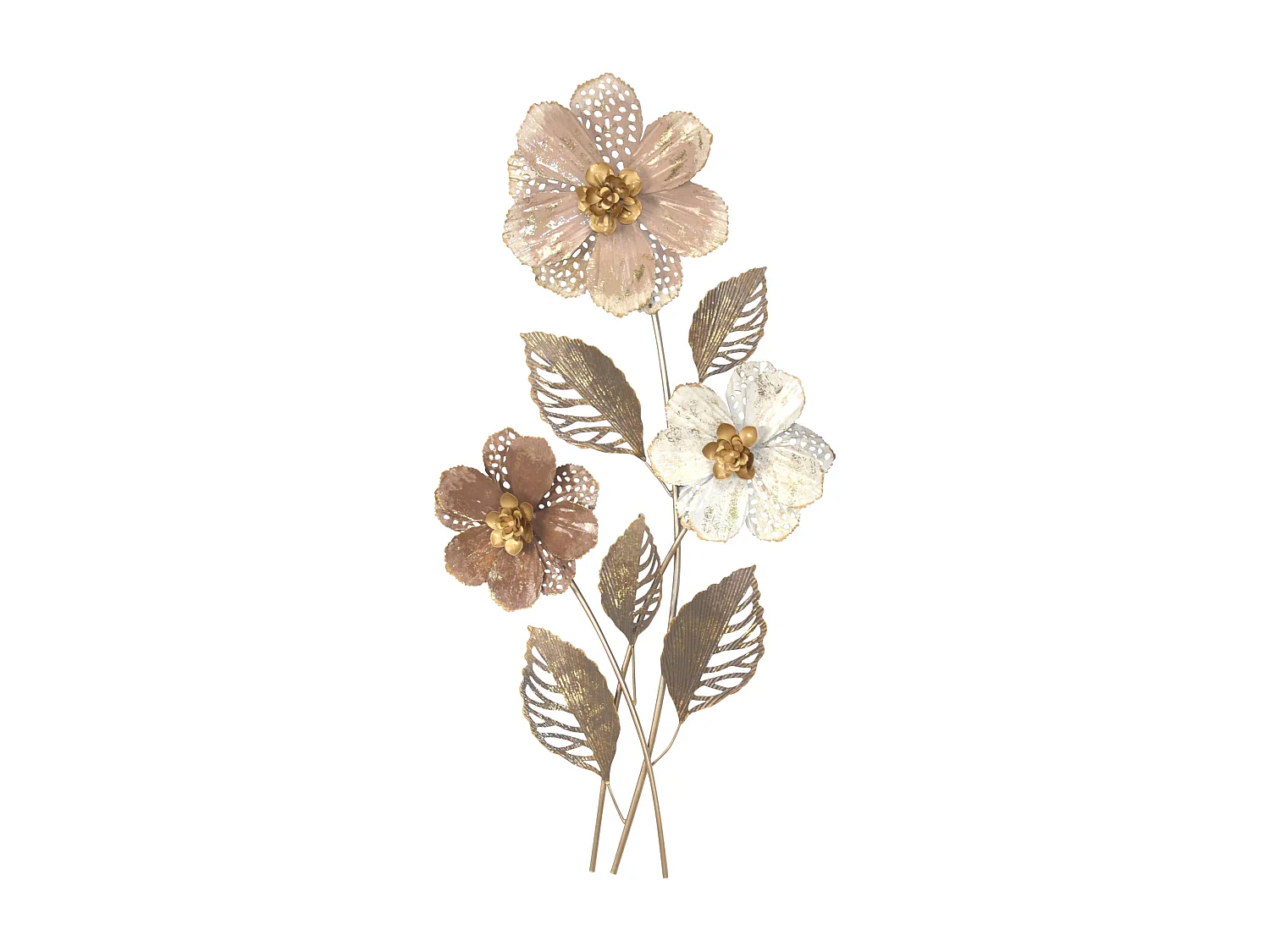 Décoration murale a suspendre métal argentée 46 x 6 x 88 cm DEC05093