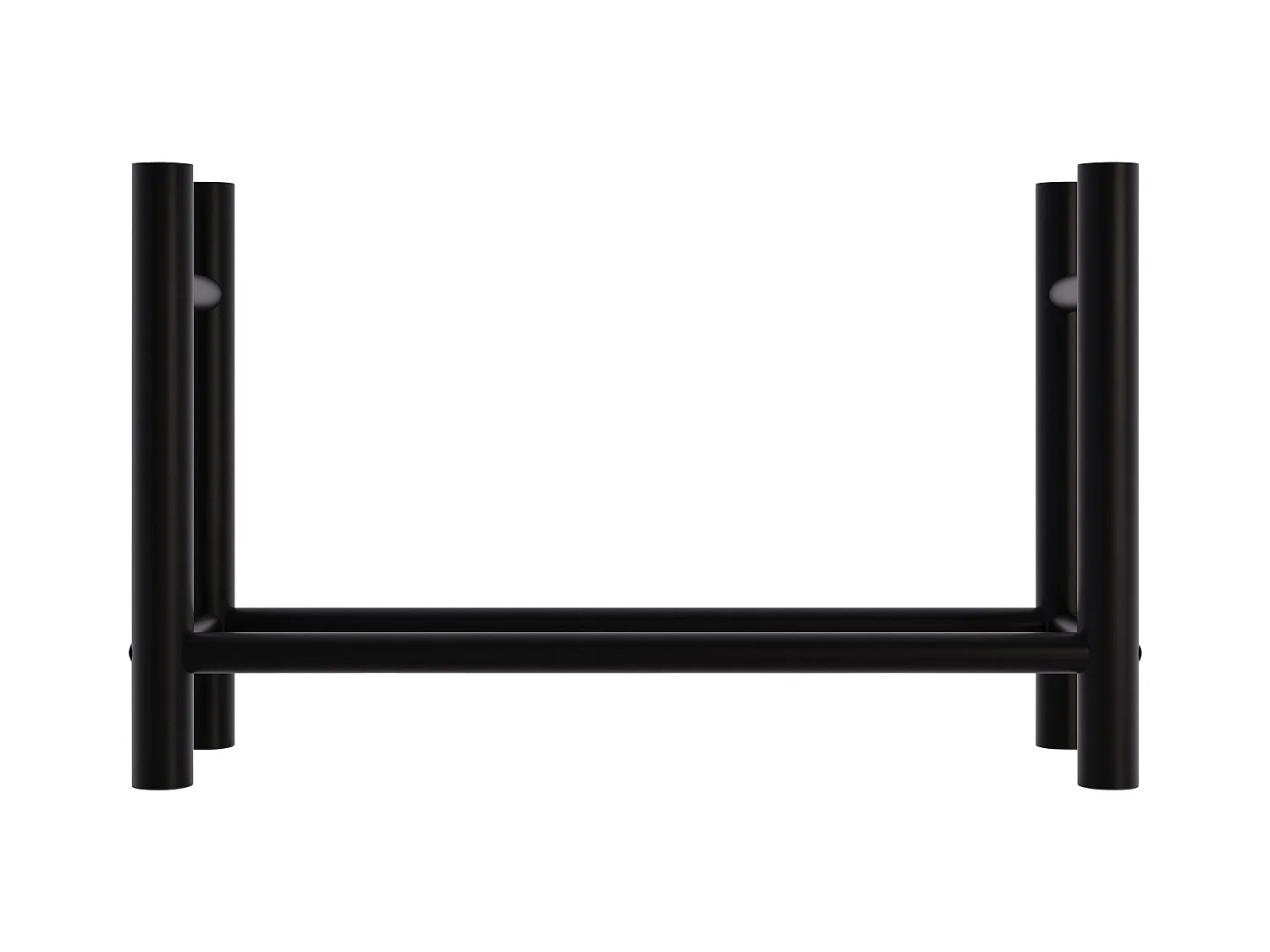 Range-bûches support bois de métal marron 100 x 30 x 60 cm 10_0003568