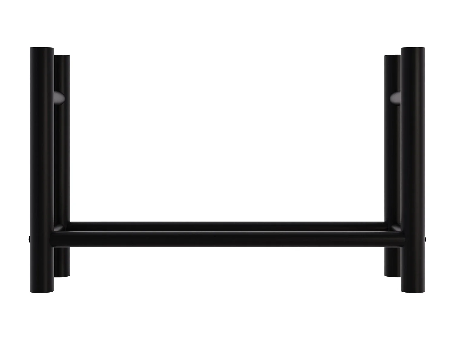 Range-bûches support bois de métal marron 100 x 30 x 60 cm 10_0003568