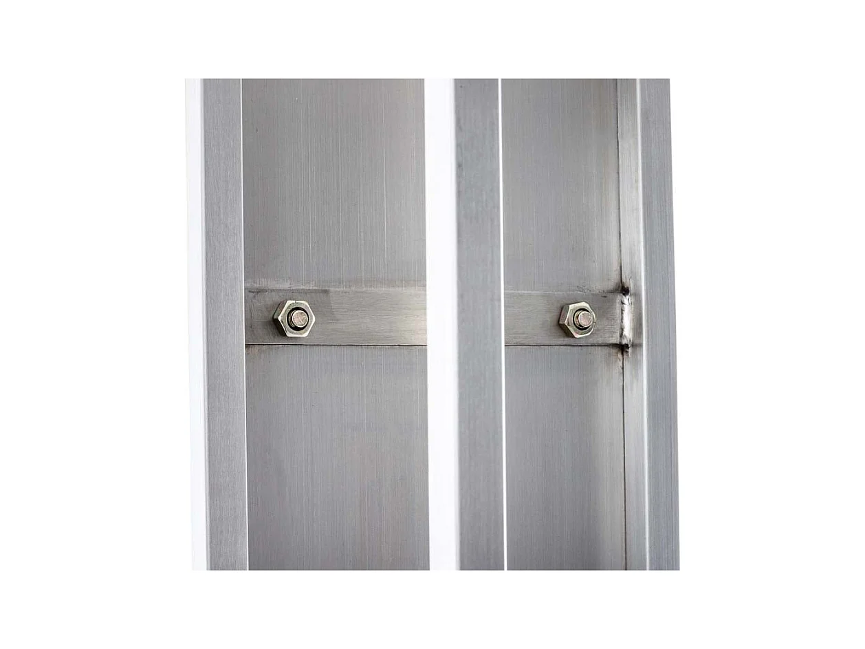 Range-bûches étagère support bois argenté 25 x 25 x 180 cm 10_0003578