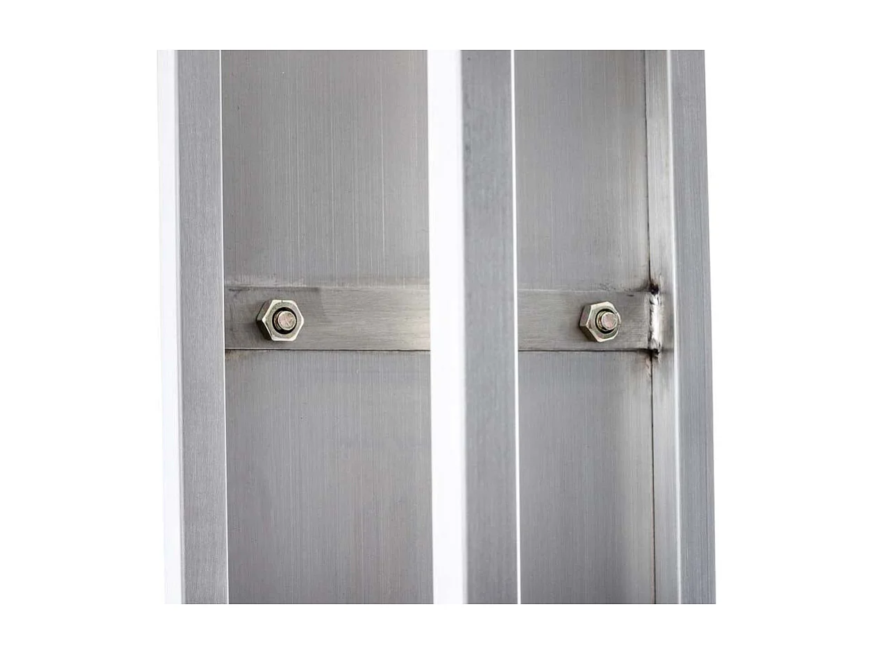 Range-bûches étagère support bois argenté 25 x 25 x 180 cm 10_0003578