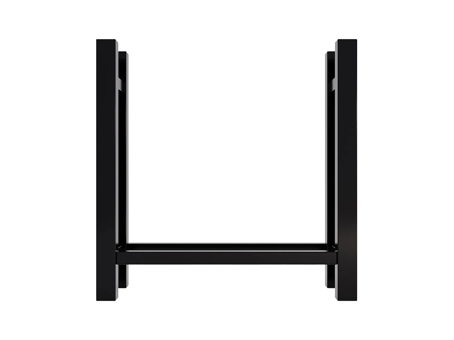 Range-bûches support bois de métal marron 80 x 30 x 80 cm 10_0003567