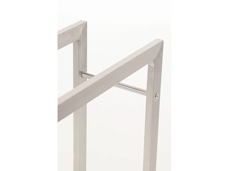 Range-bûches étagère support bois argenté 80 x 25 x 100 cm 10_0003542