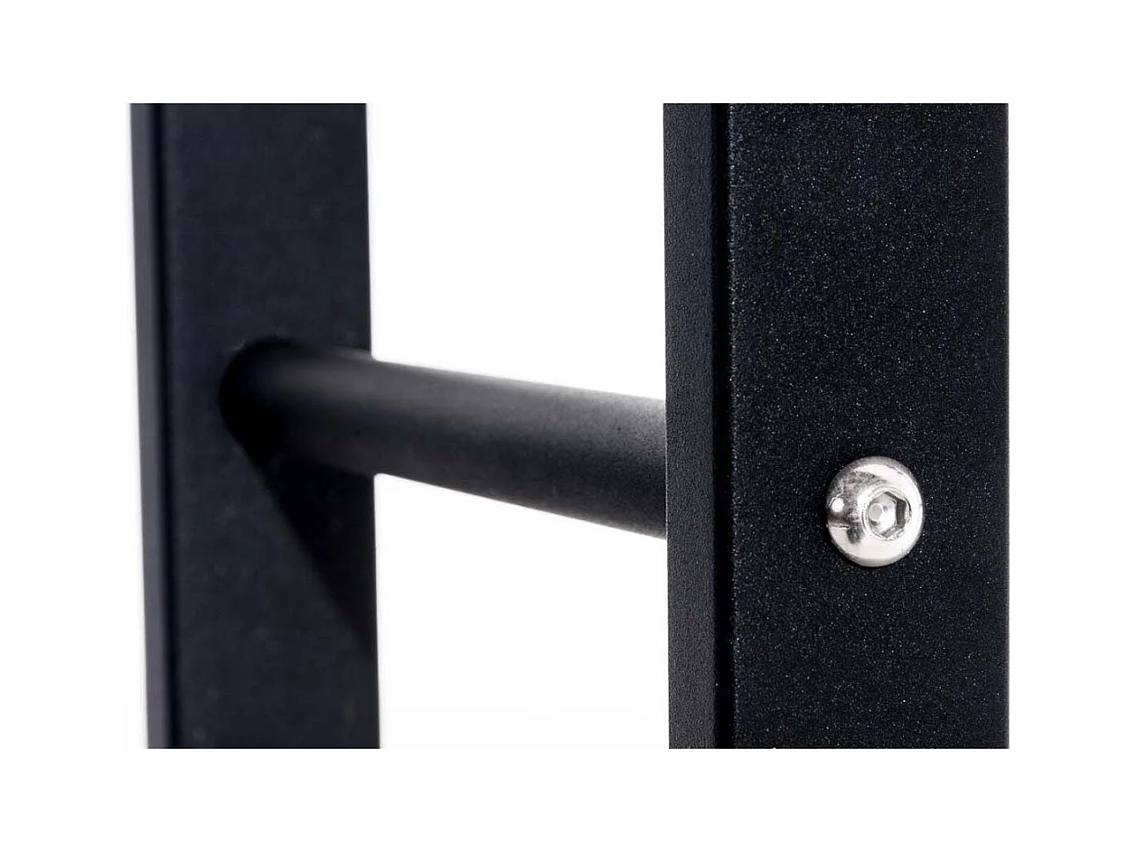 Range-bûches étagère bois de métal marron 60 x 25 x 100 cm DEC10008