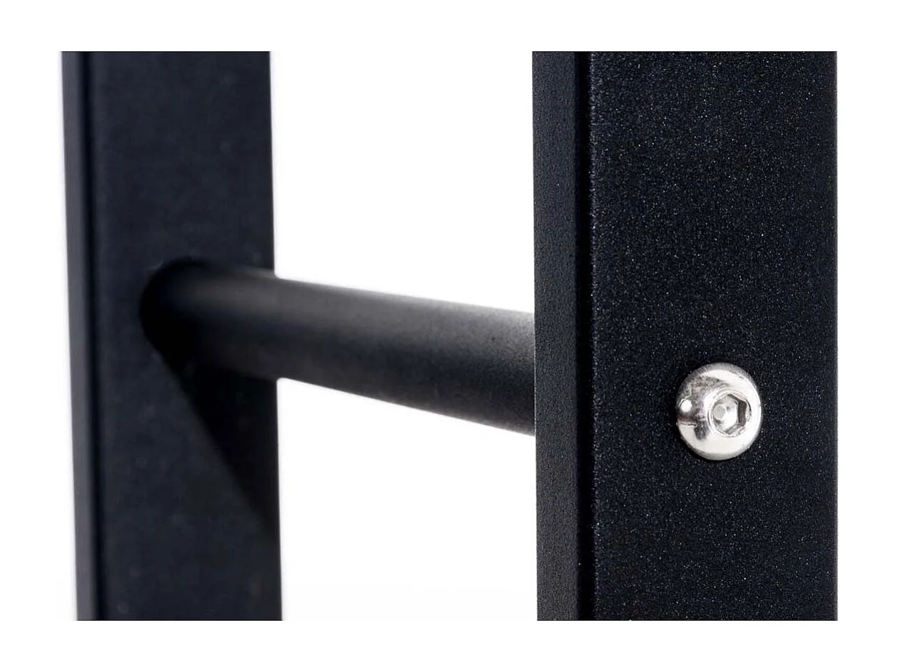 Range-bûches étagère bois de métal marron 60 x 25 x 100 cm DEC10008