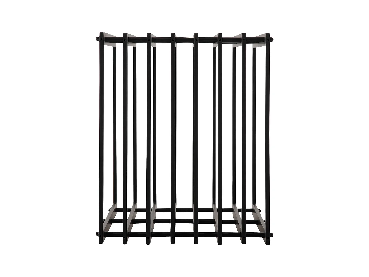 Range-bûches étagère support bois métal marron 50 x 40 x 100 cm 10_0003535