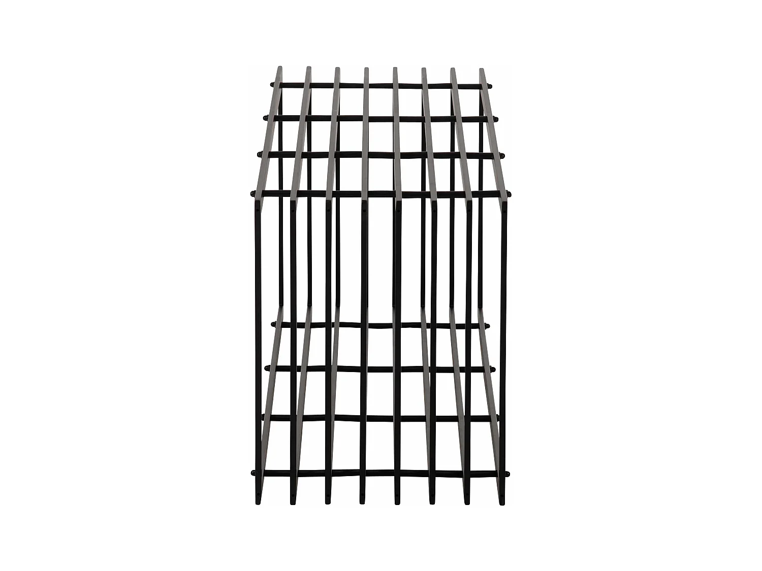 Range-bûches étagère support bois métal marron 50 x 40 x 150 cm 10_0003537