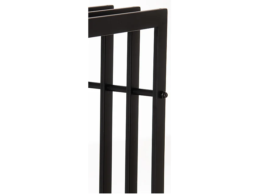 Range-bûches étagère support bois métal marron 50 x 40 x 150 cm 10_0003537