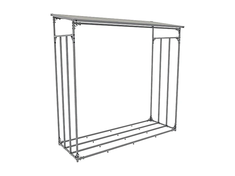 Range-bûches étagère support bois bois marron 185 x 70 x 185 cm 10_0003586