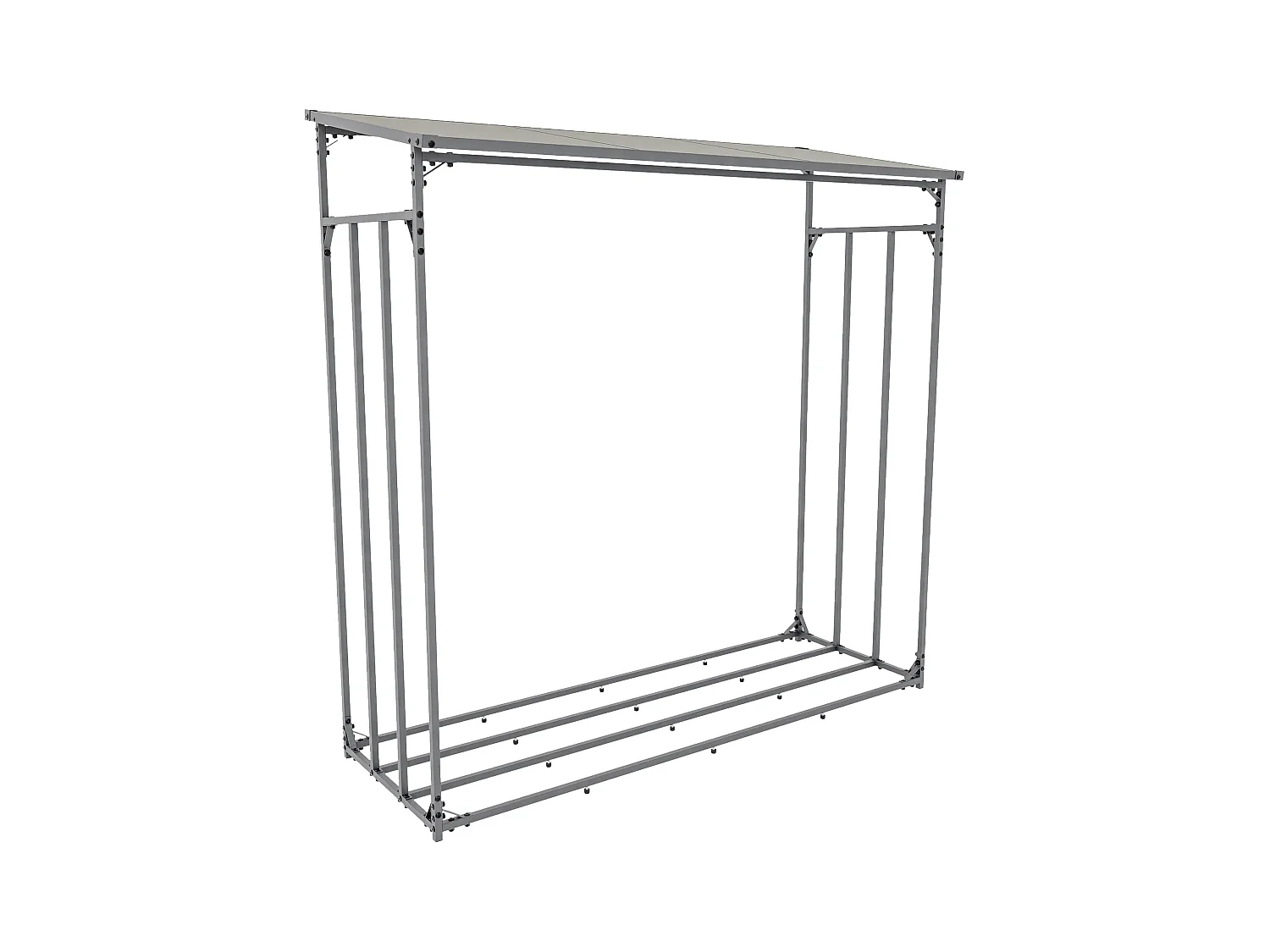 Range-bûches étagère support bois bois marron 185 x 70 x 185 cm 10_0003586