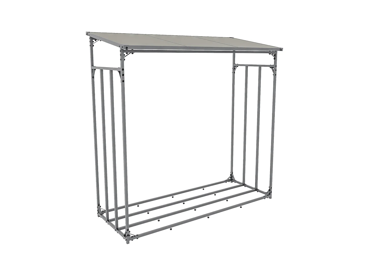 Range-bûches étagère support bois marron 165 x 70 x 165 cm 10_0003590