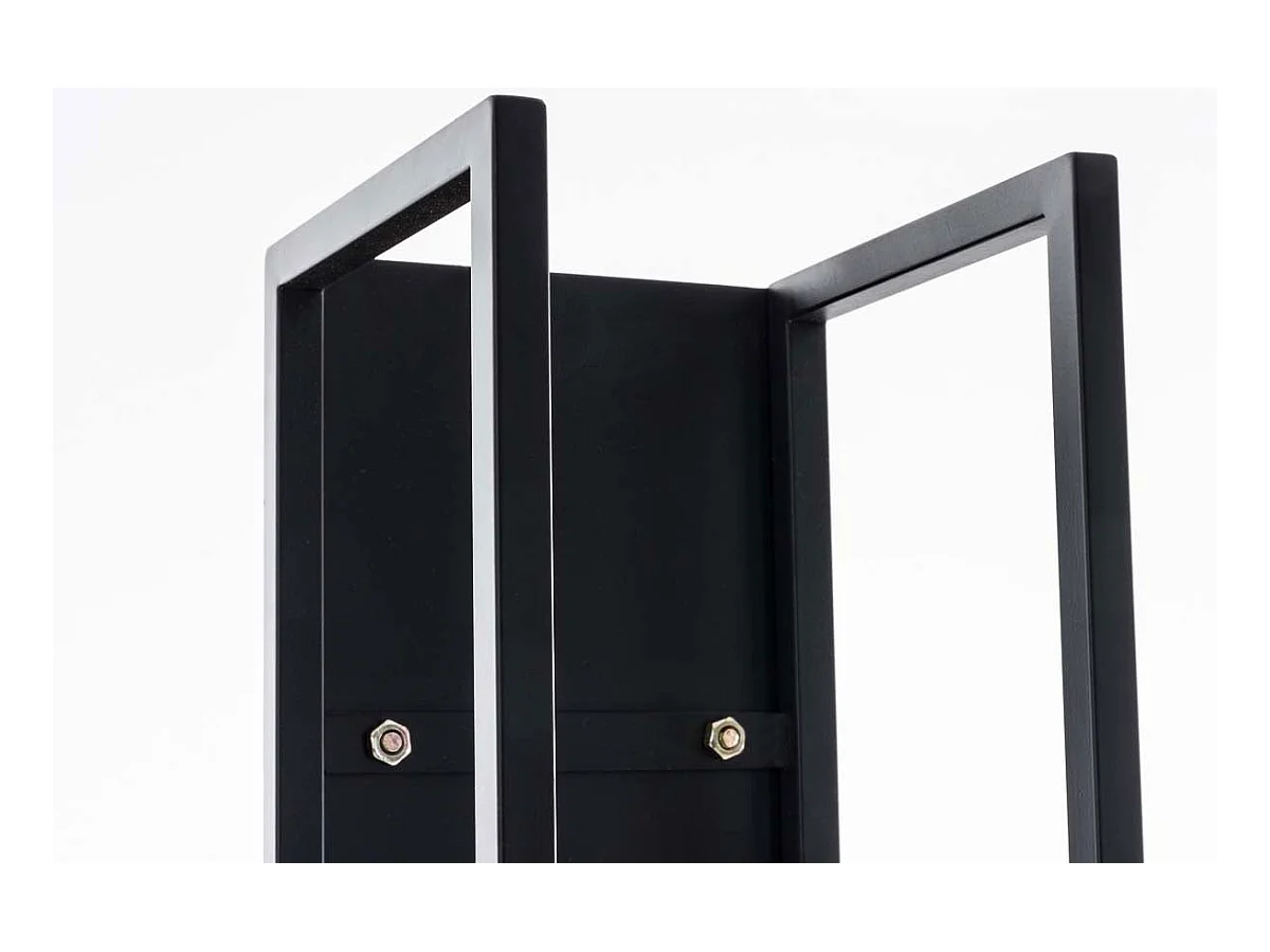 Range-bûches étagère en métal métal marron 25 x 25 x 120 cm DEC10019