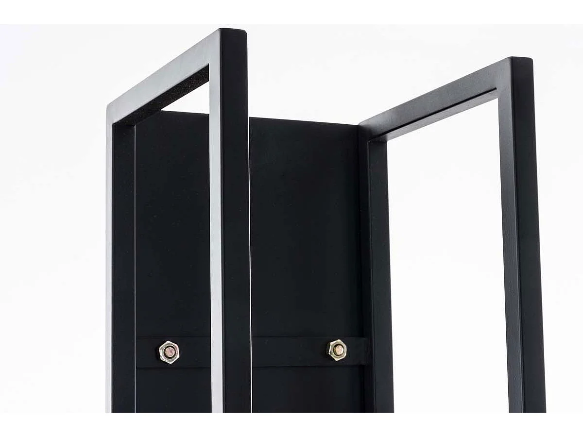 Range-bûches étagère en métal métal marron 25 x 25 x 120 cm DEC10019