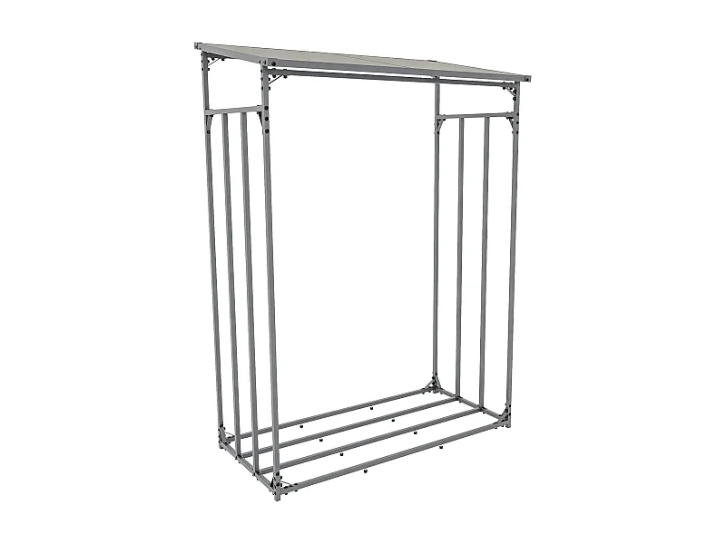 Range-bûches étagère support bois marron 130 x 70 x 185 cm 10_0003587