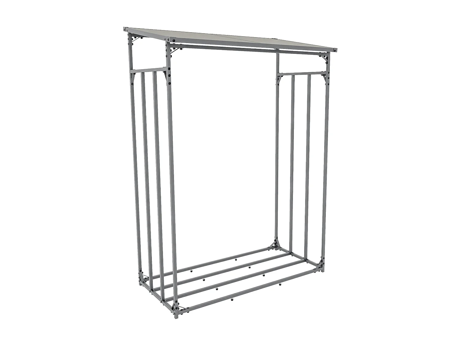 Range-bûches étagère support bois bois marron 130 x 70 x 185 cm 10_0003582