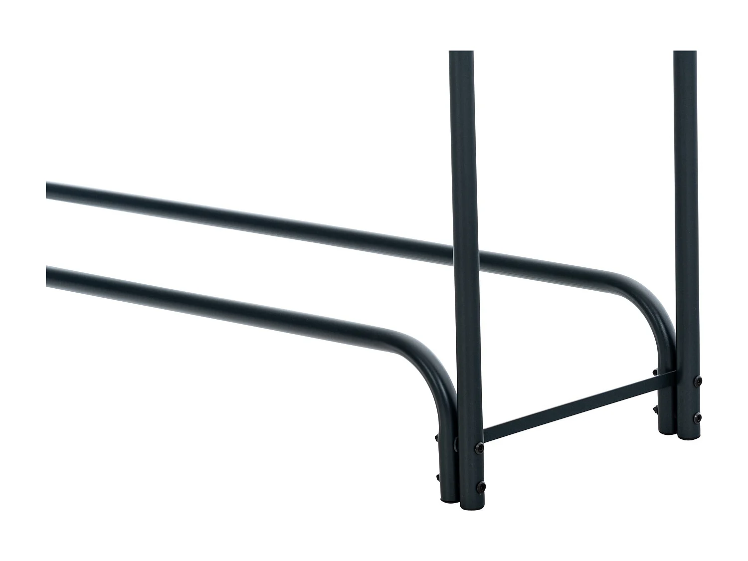 Range-bûches porte-bois de cheminée métal marron 120 x 36 x 120 cm 10_0003581