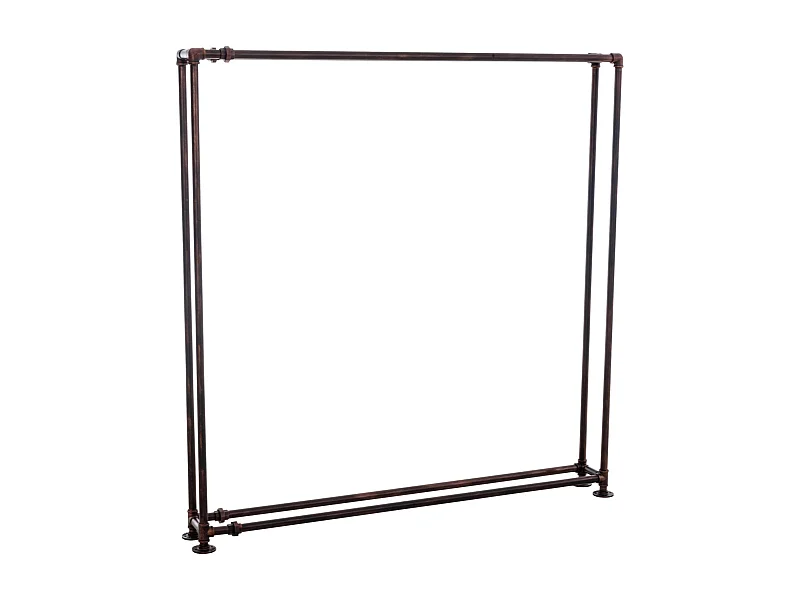 Range-bûches porte-bois de cheminée métal marron 178 x 25 x 178 cm 10_0003580