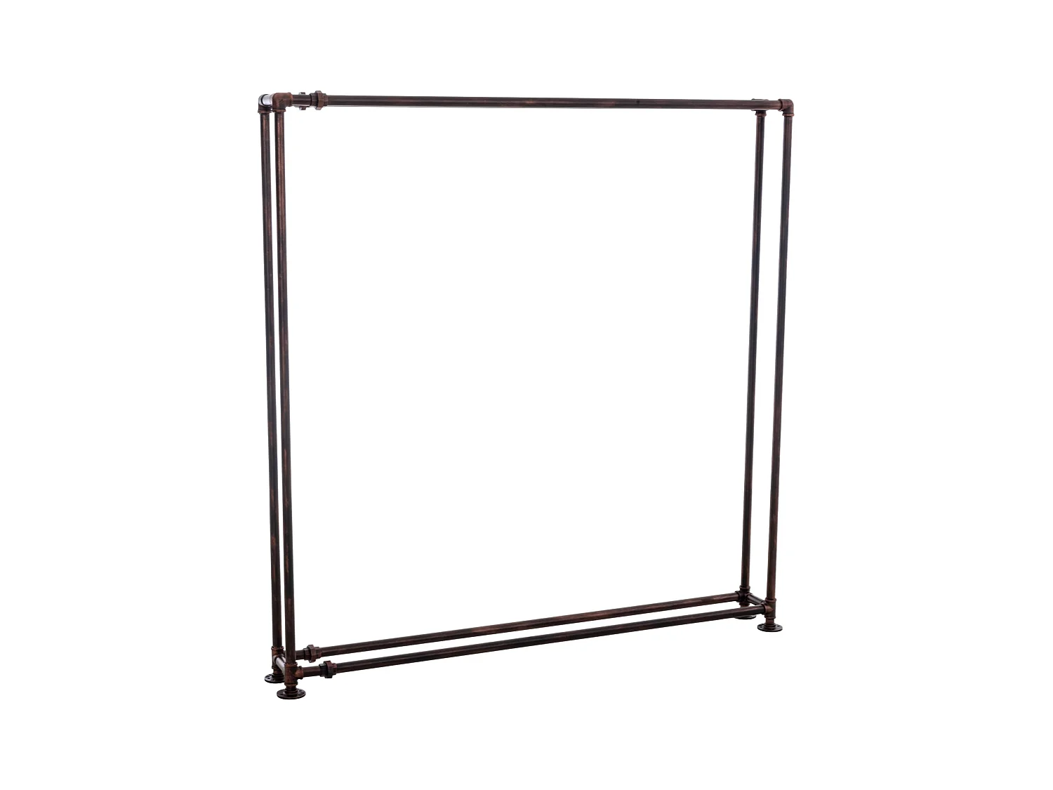 Range-bûches porte-bois de cheminée métal marron 178 x 25 x 178 cm 10_0003580