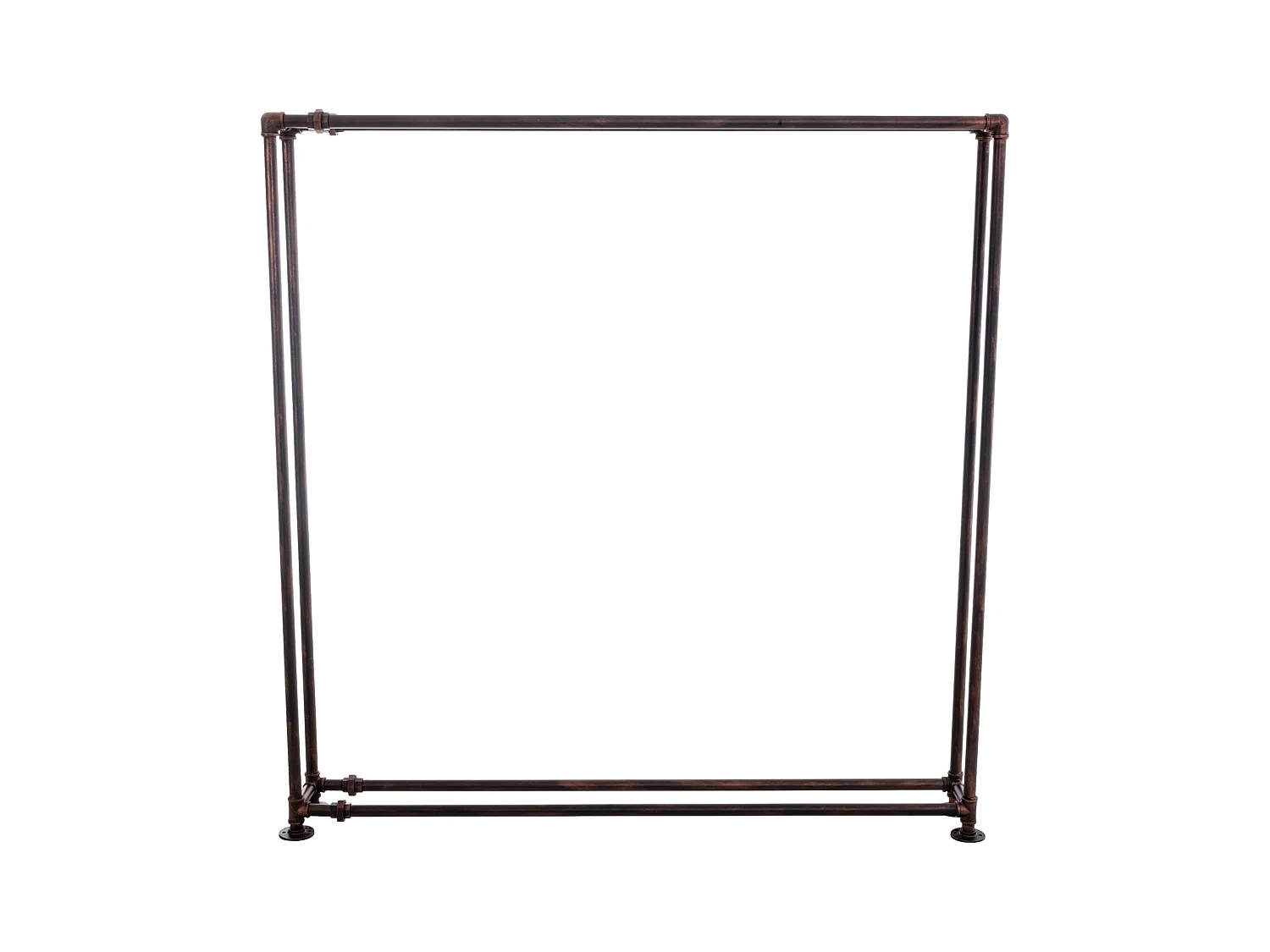 Range-bûches porte-bois de cheminée métal marron 178 x 25 x 178 cm 10_0003580