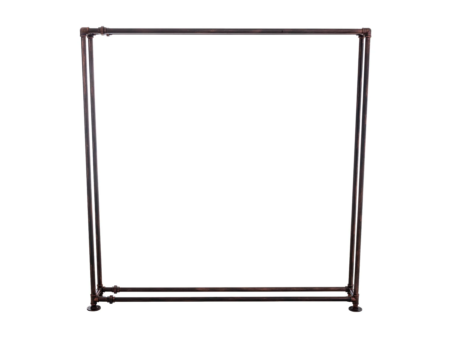 Range-bûches porte-bois de cheminée métal marron 178 x 25 x 178 cm 10_0003580
