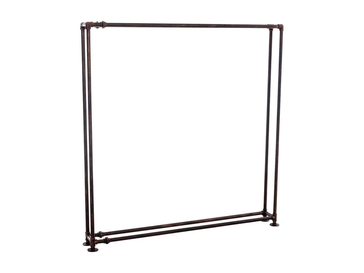 Range-bûches porte-bois de cheminée métal marron 178 x 25 x 178 cm 10_0003580