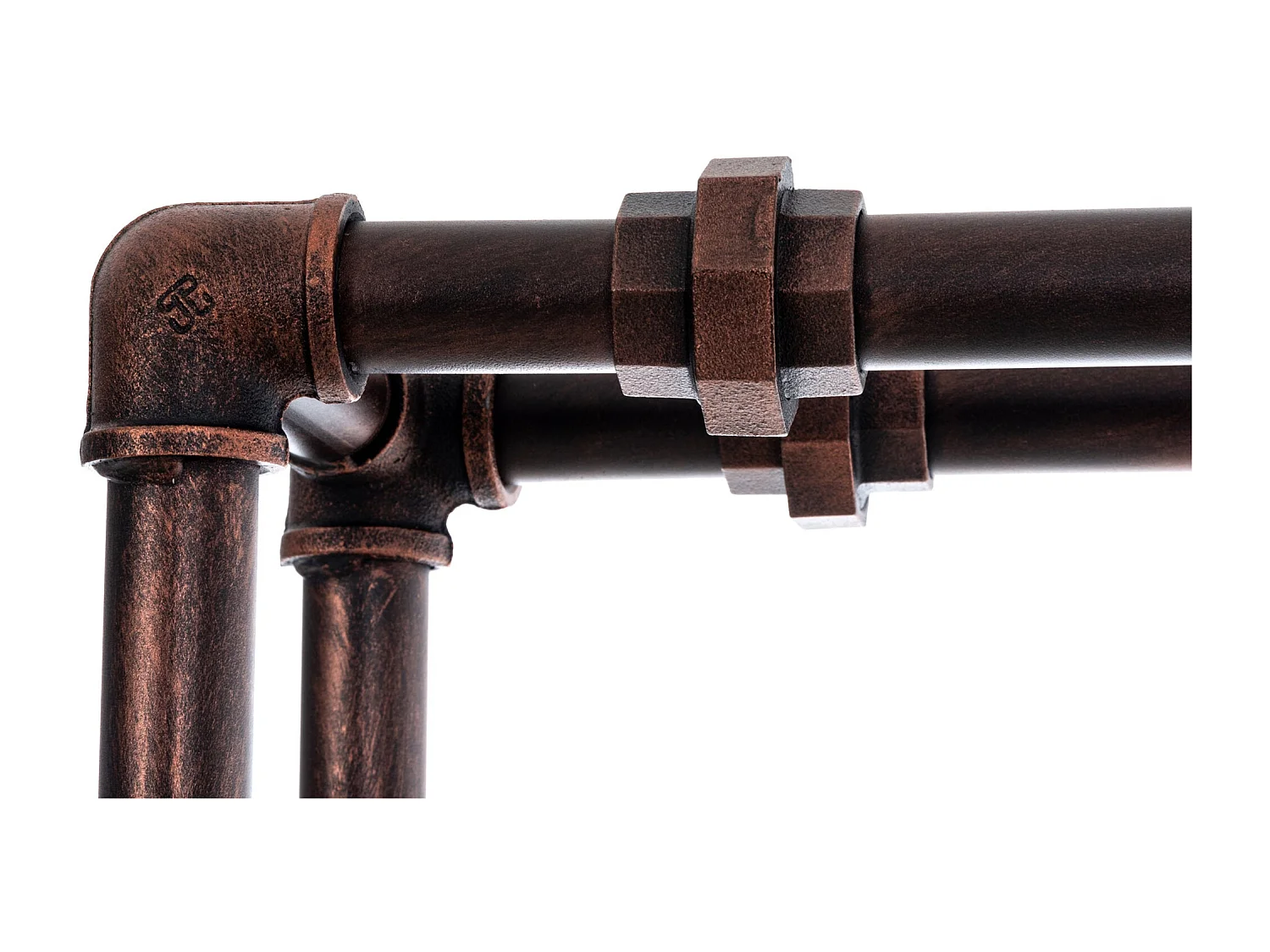 Range-bûches porte-bois de cheminée métal marron 178 x 25 x 178 cm 10_0003580