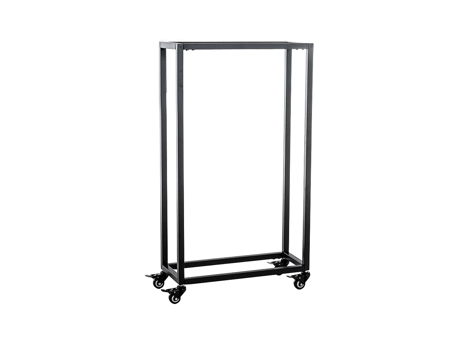 Range-bûches étagère support bois métal marron 40 x 25 x 100 cm 10_0003528