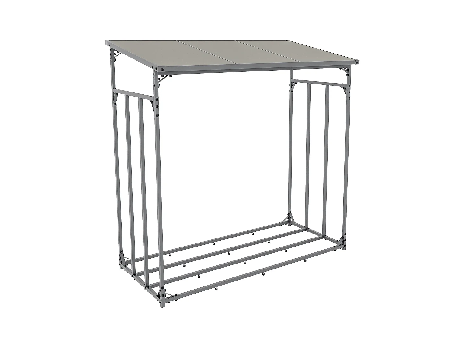 Range-bûches étagère support bois bois marron 143 x 70 x 145 cm 10_0003584