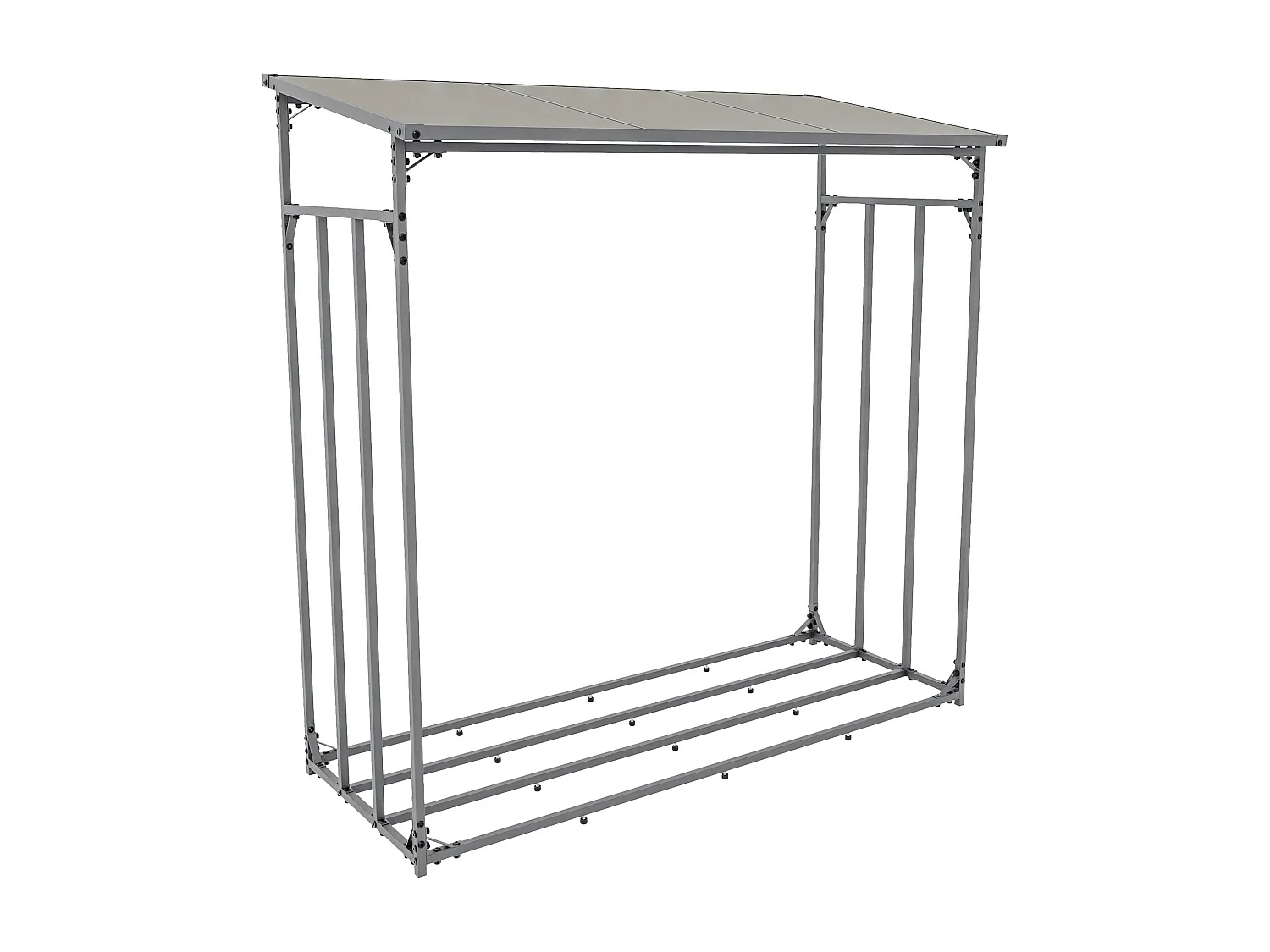 Range-bûches étagère support bois bois marron 165 x 70 x 165 cm 10_0003585