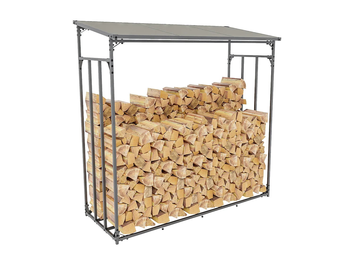 Range-bûches étagère support bois bois marron 165 x 70 x 165 cm 10_0003585