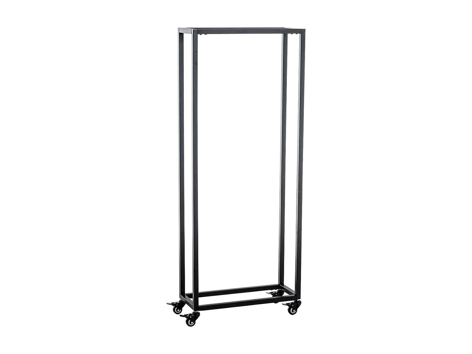 Range-bûches étagère support bois métal marron 40 x 25 x 150 cm 10_0003529