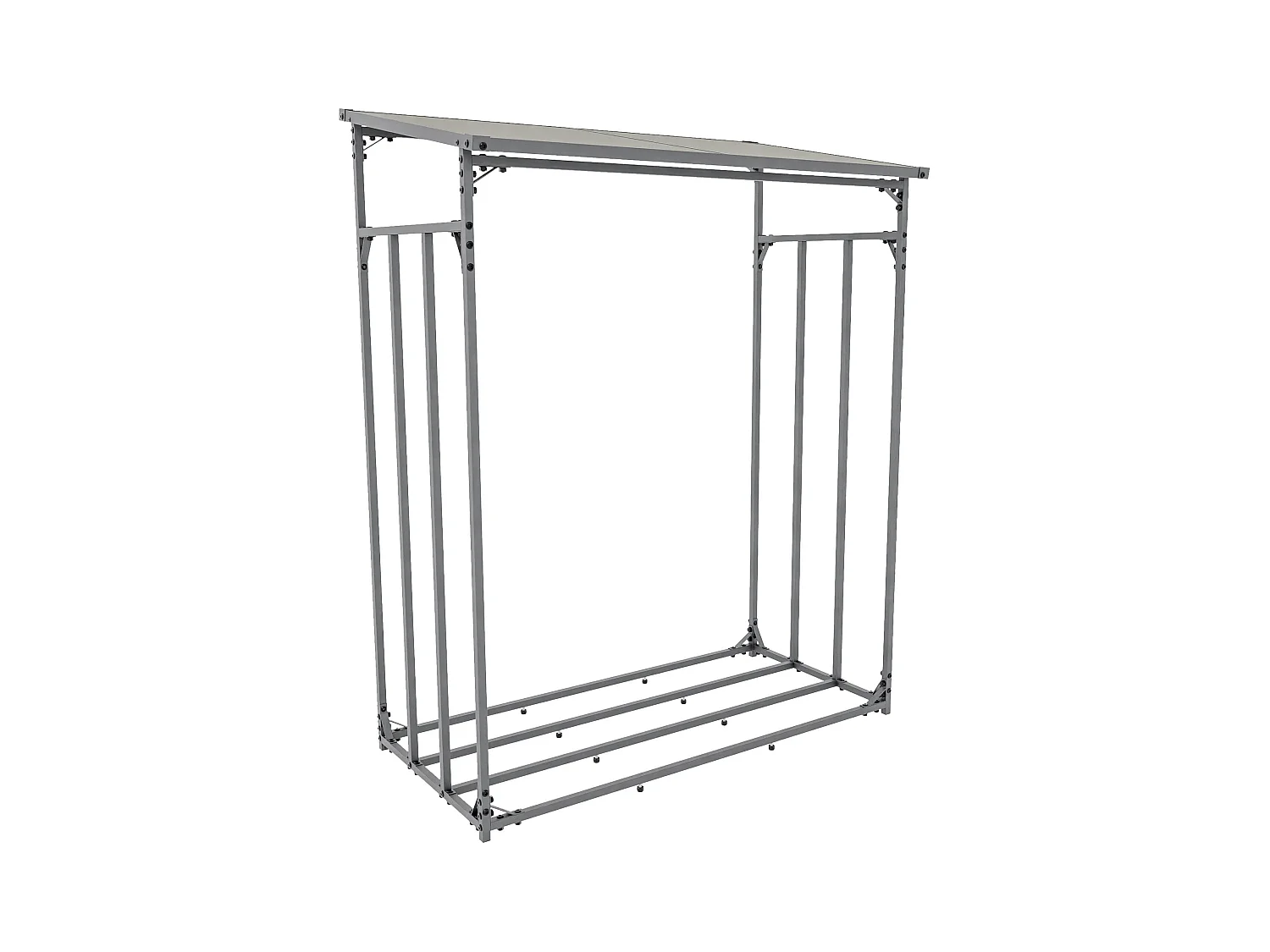 Range-bûches étagère support bois bois marron 130 x 70 x 165 cm 10_0003583