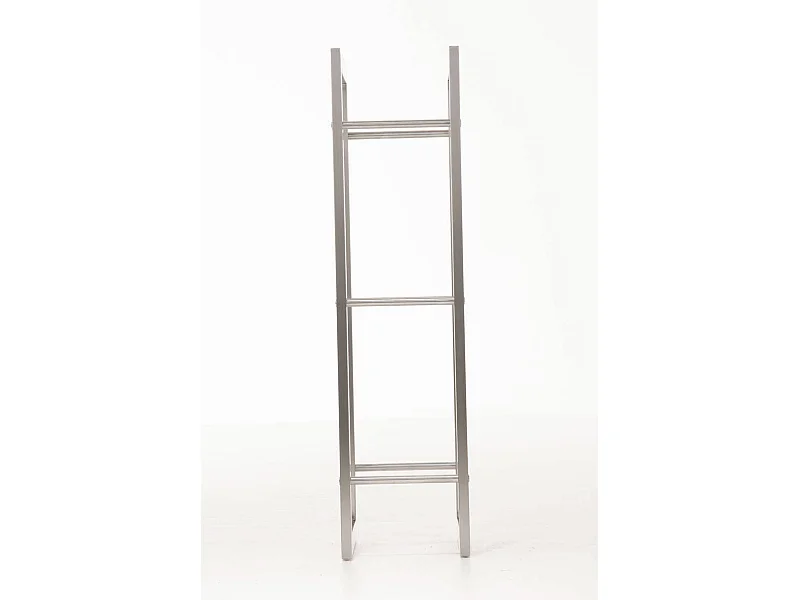 Range-bûches étagère support bois argenté 60 x 25 x 150 cm 10_0003541