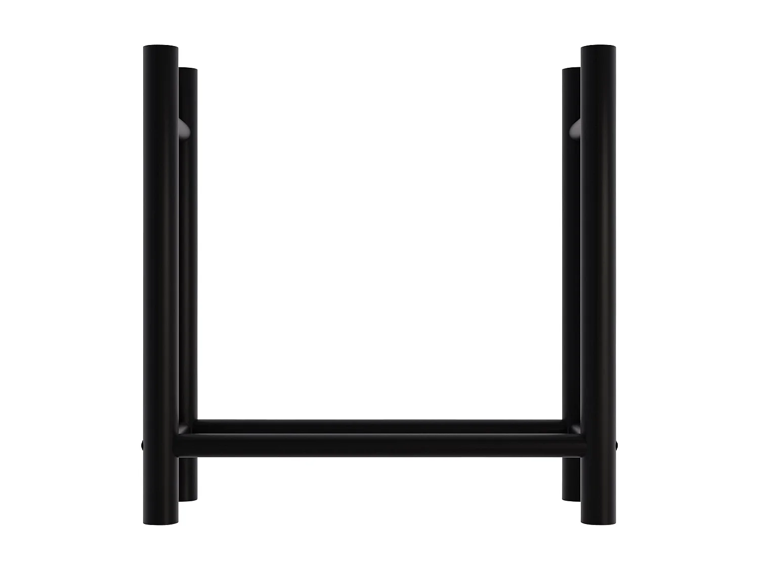 Range-bûches support bois de métal marron 80 x 30 x 80 cm 10_0003572