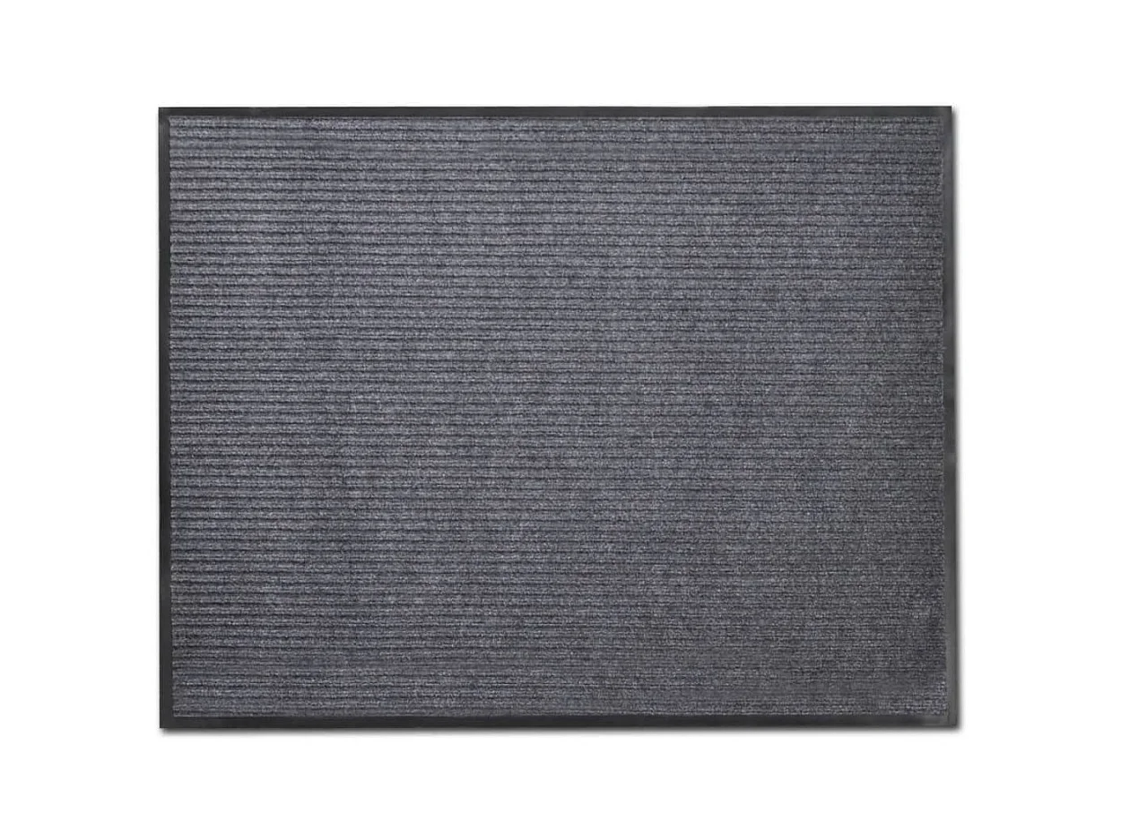 Tapis d'entrée paillasson PVC PVC grise 150 x 90 x cm DEC023123