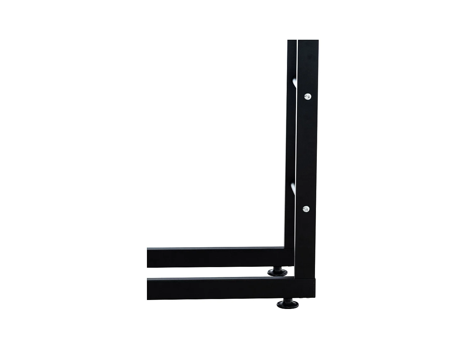 Range-bûches étagère support bois métal marron 60 x 25 x 125 cm DEC10030