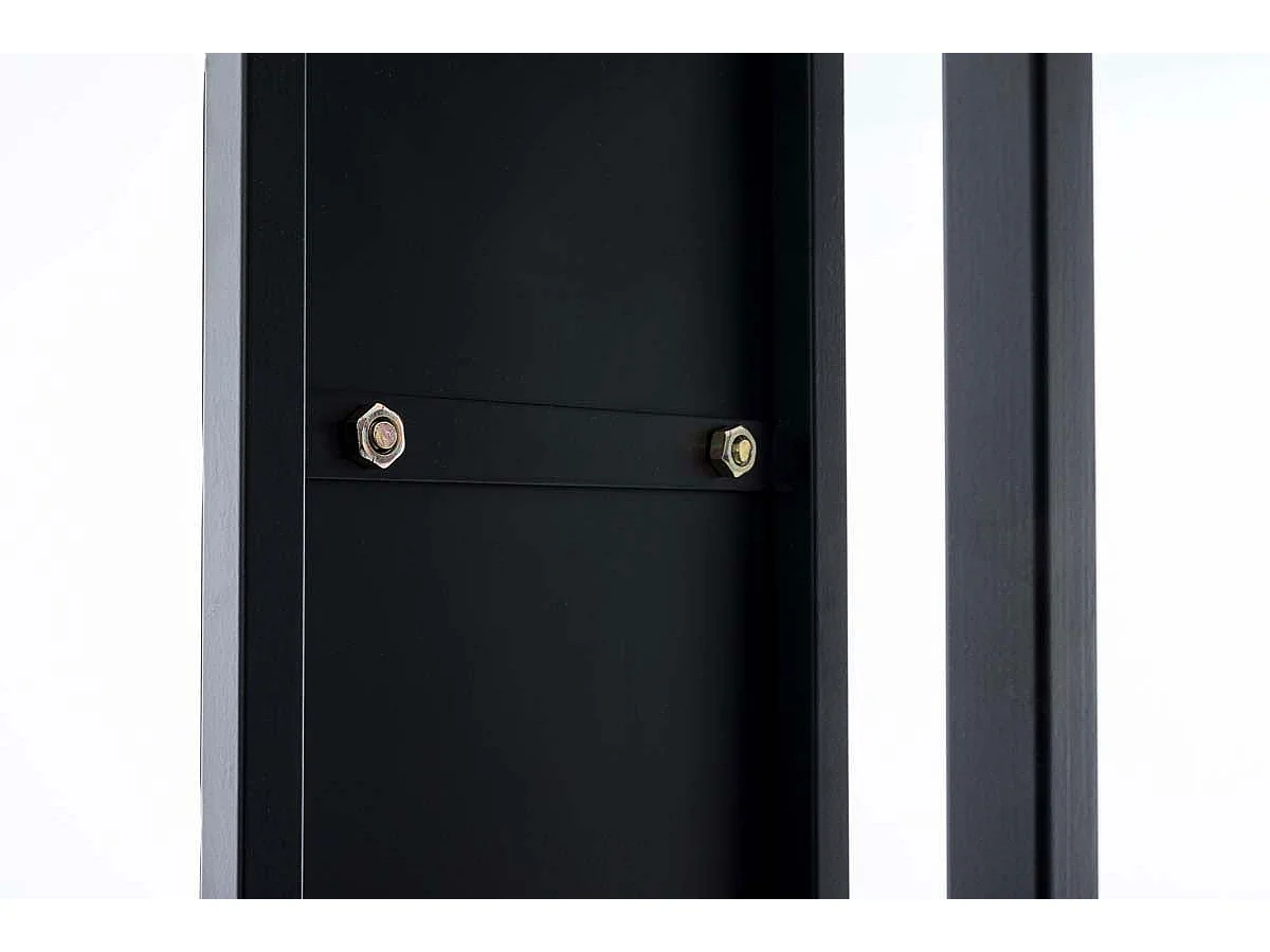 Range-bûches étagère en métal métal marron 25 x 25 x 140 cm DEC10022