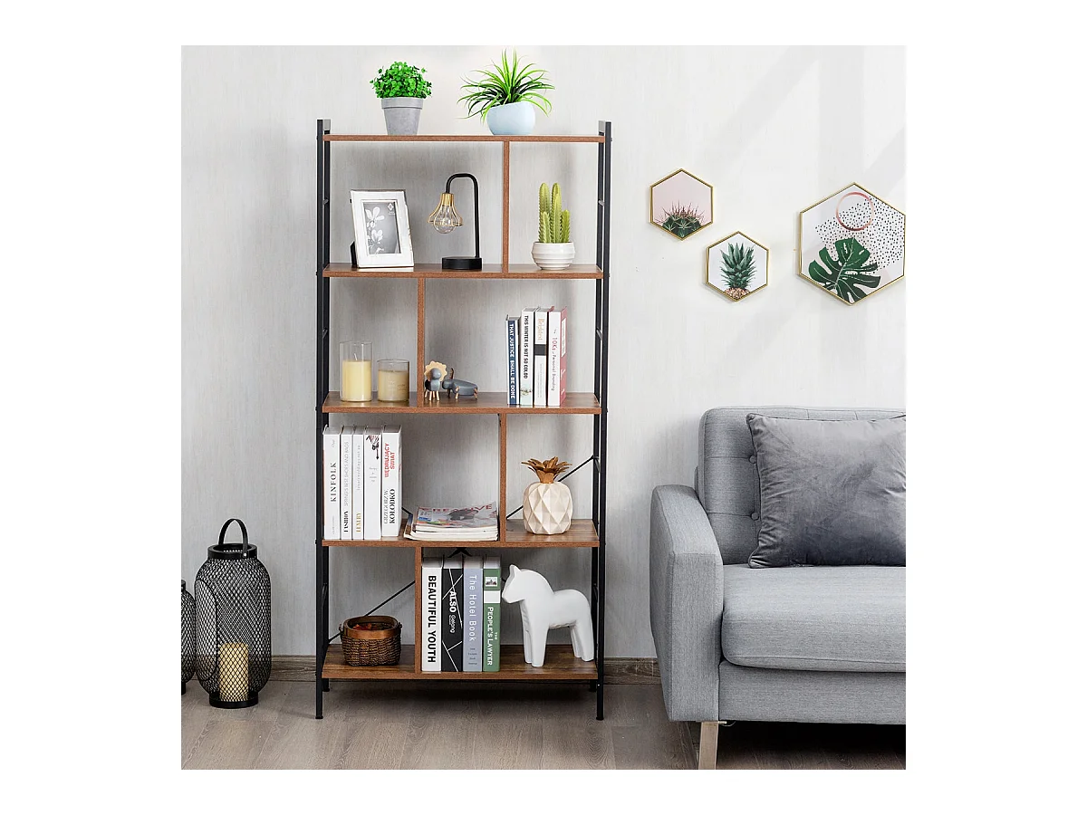 Bibliothèque à 5 niveaux 74 x 30 x 155 cm 20_0000287