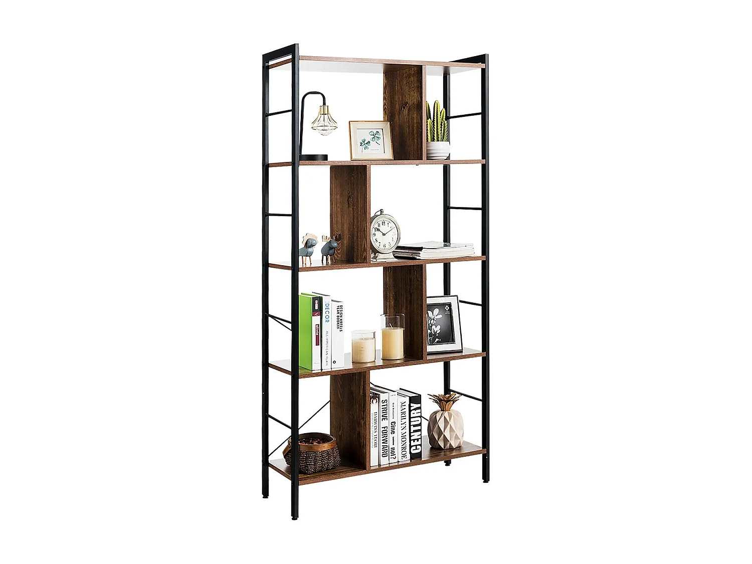 Bibliothèque à 5 niveaux 74 x 30 x 155 cm 20_0000287