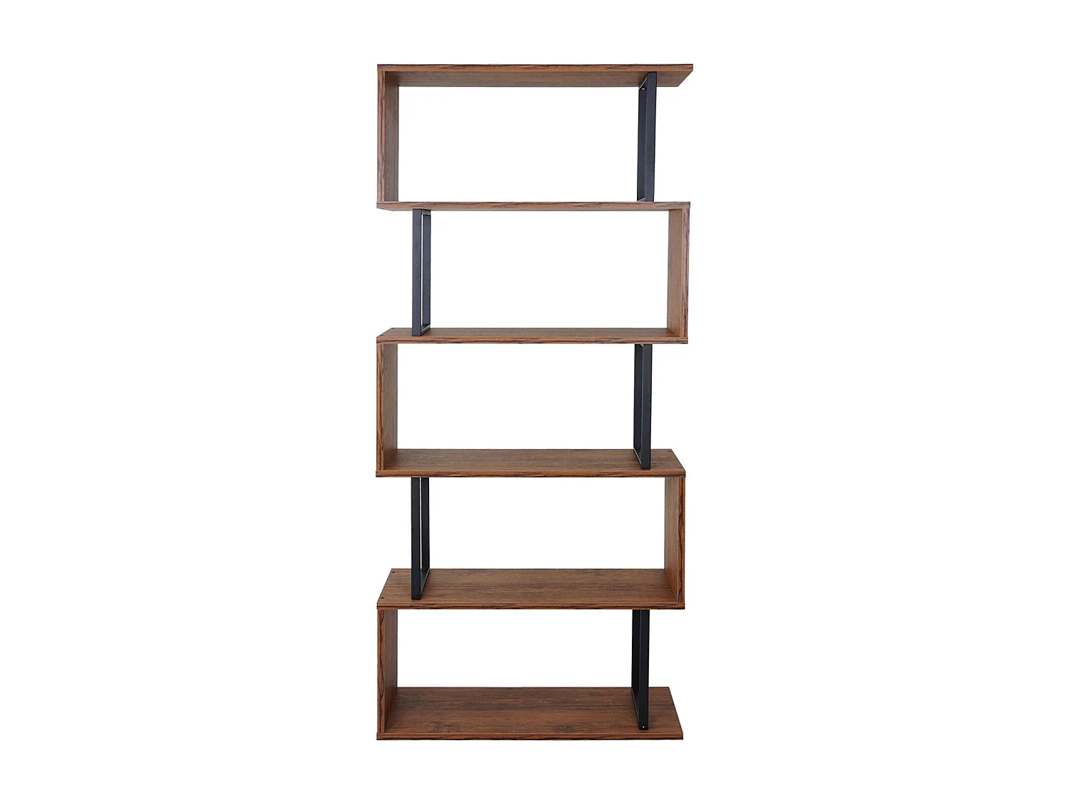 Bibliothèque étagère sur pied métal marron 80 x 30 x 183 cm 04_0001281