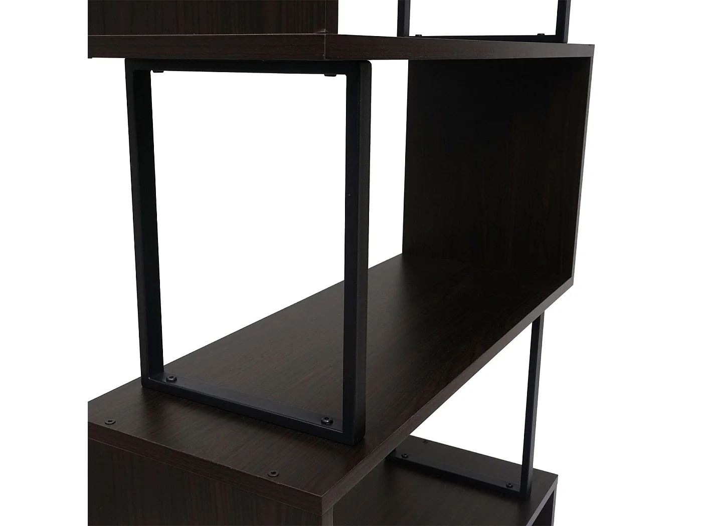 Bibliothèque étagère autoportante meuble métal marron 80 x 30 x 183 cm 04_0001322