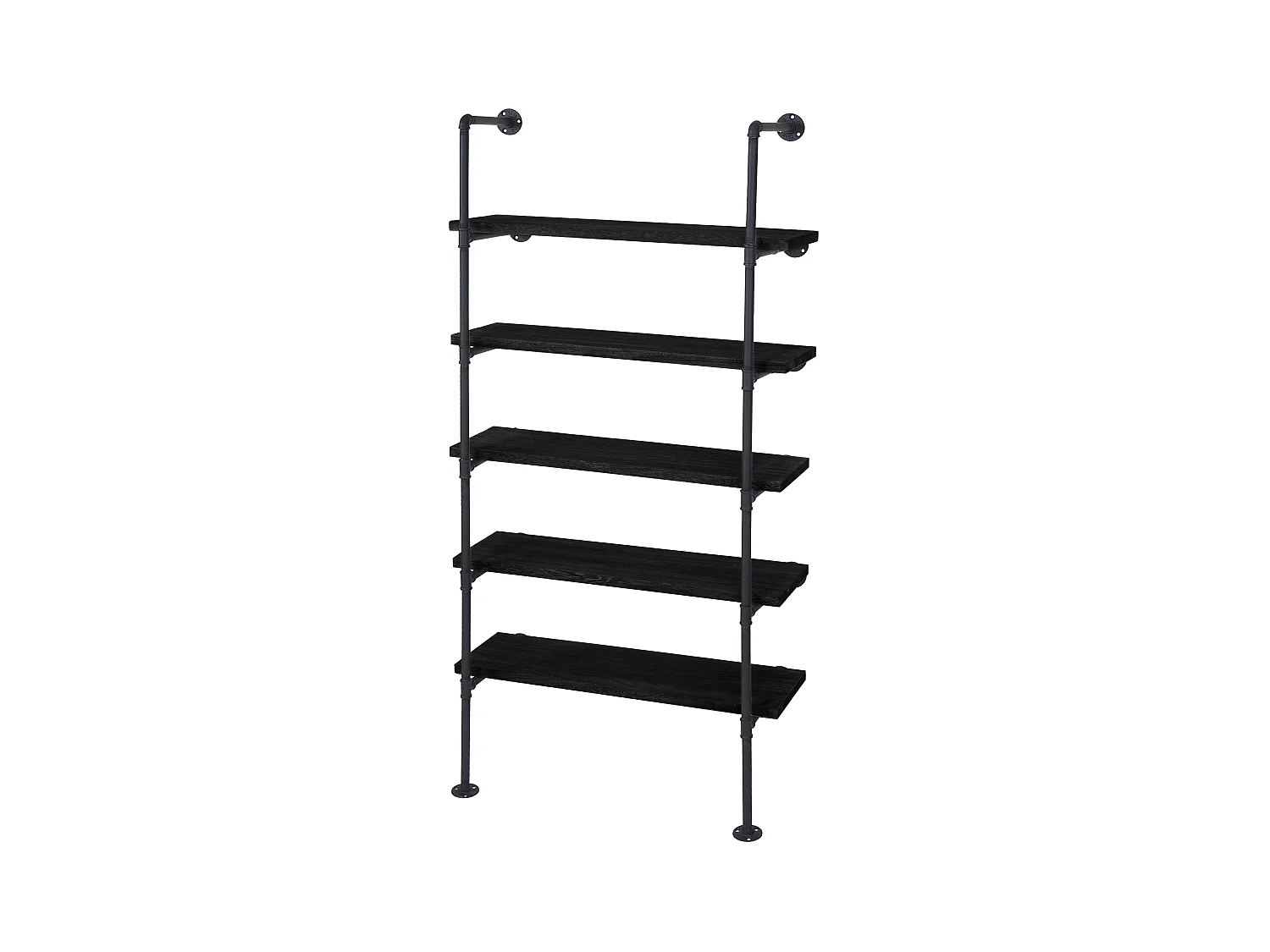 Étagère sur pieds rangement métal marron 80 x 28 x 165 cm 04_0004268