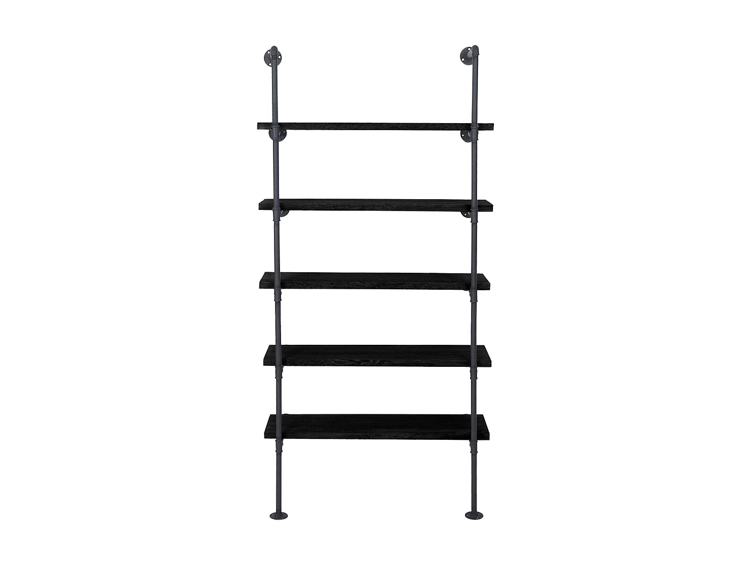 Étagère sur pieds rangement métal marron 80 x 28 x 165 cm 04_0004268