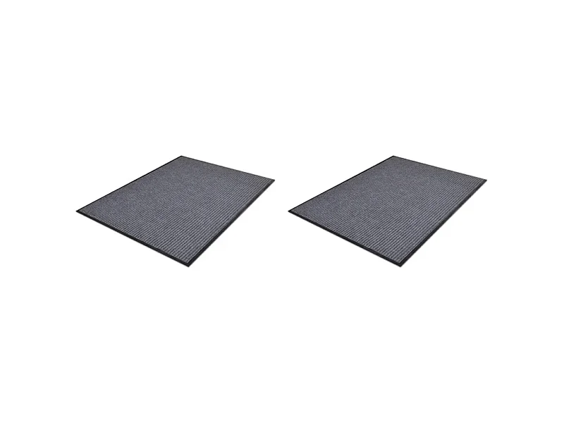 Lot de 2 paillassons PVC grise 90 x 60 x cm DEC023148
